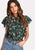 Ruffle Trim Floral Top