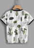 Cactus Print Ringer Tee