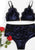 Navy Velvet Triangle Lingerie