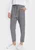 Drawstring Plaid Pants