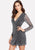 Silver  Sequin Wrap Dress