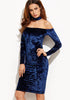 Navy Velvet Dress