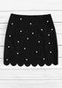 Scallop Hem Mini Skirt