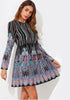 Tribal Print Skater Dress