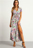 Button Split Maxi Dress