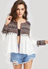 Boho Coin Fringe Blouse