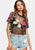 Transparent Floral Mesh Blouse