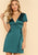 Deep V Neck Satin Dress